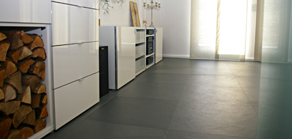 Wohnbereich mit Schiefer